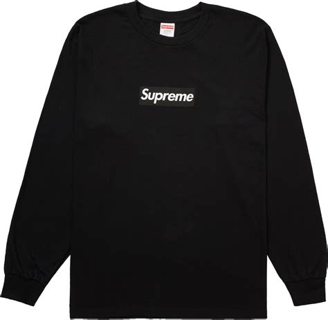 supreme metallic box logo l/s tee black|Metallic Box Logo L S Tee .